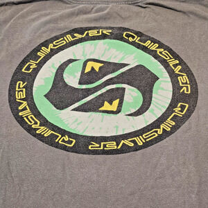Vintage Y2K Quiksilver Gray Surfer T-Shirt Men's Size L